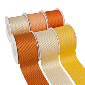 Ruban côtelé multicolore durable et lavable, ruban en tissu, directement de l'usine, pour bricolage, artisanat, décoration de fête - Product Image 1