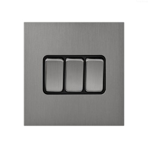 Grey touch wall <b>switch</b> 2 gang 2 way <b>switch</b> Fireproof PC panel <b>switch</b> IP53 waterproof <b>switch</b> - Product Image 4