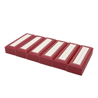 Présentoirs à bijoux sur mesure en forme de buste, en cuir rouge, pour magasin, ensemble de présentoirs à bijoux type mannequin