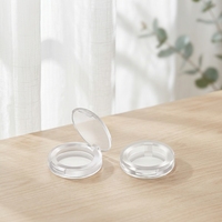 Emballage cosmétique en matériaux recyclés pour marque privée, mini-contenant rond compact en plastique vide pour fard à joues et fard à paupières
