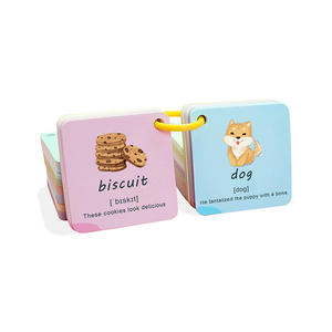 Carte d'apprentissage enfants livre reliure impression bébé dessin animé image couleur personnalisée alphabétique animal plante flashcard - Product Image 5