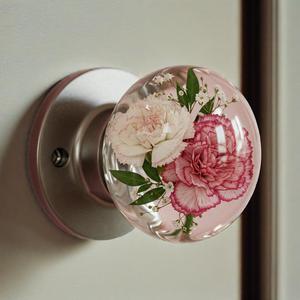 Manijas de Puerta Redondas Retro con Patrones Únicos de Animales y Flores Realistas, de Resina, con Giro Suave, para Dormitorio - Product Image 2