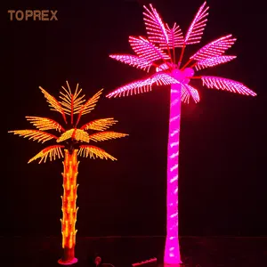 TOPREX屋外照明付きヤシLEDココツリーホリデー任意の色の装飾ツリーライトH4.5m 6mカスタム高さLEDライトツリー