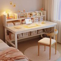 Bureau d'ordinateur pour chambre à coucher, bureau à domicile, bureau d'étude pour étudiant, bureau d'écriture simple, bibliothèque intégrée, bureau simple