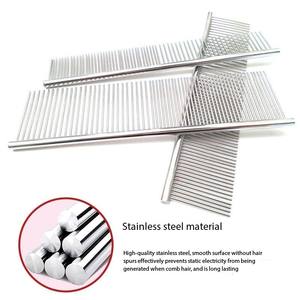 أداة إزالة الشعر للحيوانات الأليفة ذاتية التنظيف وصديقة للبيئة من الفولاذ المقاوم للصدأ بسعر الجملة لعام 2025، مضادة للقمل والبراغيث، مزدوجة الجوانب للكلاب والقطط - Product Image 1