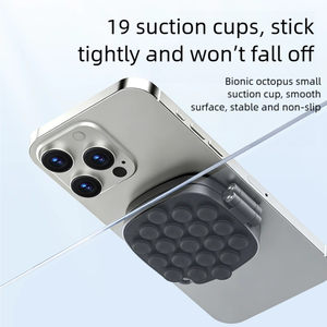 3 in 1 Magnetic Phone <b>Stand</b> Bionic Suction Cup 360 Rotation Portable Palm Size <b>Desktop</b> Holder for Smooth Surface - Product Image 2