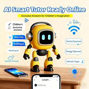 Jouets robots personnalisés haut de gamme avec fonction lumière et son, en ABS, unisexe, pour les enfants de 5 ans et plus, jouets interactifs <span class=keywords><strong>d</strong></span>'apprentissage technologique IA - Product Image 2