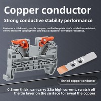 Bloc de bornes de câblage à insertion directe sans outil et sans pression KV25, remplacement pour rails UK/ST/PT, fabriqué en Chine