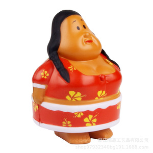 Pu <b>Foam</b> Plush Toy Fat Woman Figure High Rebound Fidget Toy For Kids Age 2 4 Years Unisex Decorative <b>Craft</b> Item - Product Image 4
