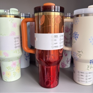 Nuevo Vaso Térmico <span class=keywords><strong>Karolg</strong></span> de 40oz al por Mayor 2026, de Acero Inoxidable de Doble Pared con Aislamiento al Vacío, Asa y Popote, para Viajes y Coche - Product Image 5