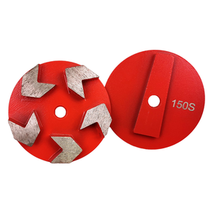 Disque abrasif à segment en forme de flèche à fixation rapide <span class=keywords><strong>PG</strong></span> 80 mm pour préparation de sols en béton, plaquettes à liaison métallique Terrco - Product Image 1