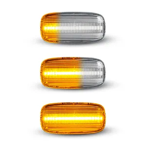 Lampada di ingombro laterale a LED sequenziale con lente trasparente/fumé/arancione per Nissan Skyline GT-R R34 WC34 Stagea