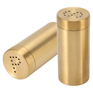 Elegant Stainless Steel <b>Salt</b> and Pepper <b>Shaker</b> Set with Eco-Friendly and Sustainable Design Hand Wash Only - Product Image 4