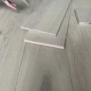 เชฟรอนไม้เชิงวิศวกรรมพื้นไม้ปาร์เก้ลวดเคลือบยูวีสีขาวแปรงโอ๊คพื้นไม้<span class=keywords><strong>ลอย</strong></span> - Product Image 4