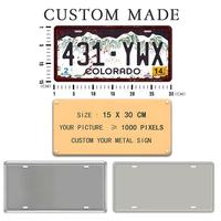 Letrero de Metal Vintage Retro de 15*30cm al por Mayor, Diseño Personalizado, Letrero Decorativo de Metal Tipo Placa de Matrícula