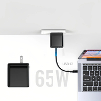 Cargador Personalizado de 65W GaN con Puerto USB-C Único, Enchufe Estadounidense, Certificado ETL, Adaptador de Pared de Carga Rápida PD para Laptop, Teléfono y Tableta