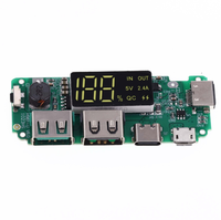 Module de charge numérique pour batterie au lithium 18650 avec écran LCD, double sortie USB 5V (2,4A+2A) pour banque d'alimentation DIY