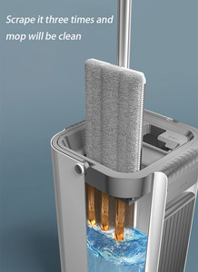 Balai serpillère magique avec tampon microfibre et seau, pour le nettoyage des sols de la maison, recharge automatique, 360 - Product Image 2