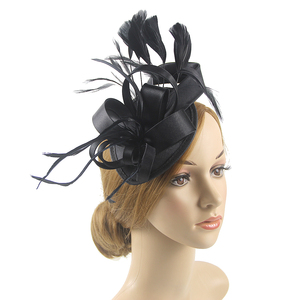 Boda fiesta de té cuentas plumas red velo malla flor diadema tocados sombrero para damas tocado de novia pinza de pelo elegante - Product Image 3