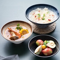 Bol à soupe en céramique de porcelaine japonaise émaillée, écologique, passe au lave-vaisselle, 9 pouces, pour servir les nouilles