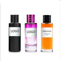 Bouteille de Parfum Ronde Vide de Luxe en Verre 30ml 50ml 100ml avec Vaporisateur pour Emballage de Fragrance, Boîte Incluse