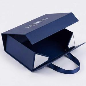 <span class=keywords><strong>Cajas</strong></span> <span class=keywords><strong>de</strong></span> Cartón Rígido Plegables Magnéticas Azul Marino Impresas Personalizadas al por Mayor, Reciclables, <span class=keywords><strong>para</strong></span> Empaque <span class=keywords><strong>de</strong></span> Regalos - Product Image 2