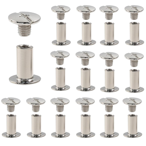 लेचेन lc216 हिफू 30 सेट फेलिप्स हेड चिकागो स्क्रू 1/4 इंच बटन रिवीट्स एम 4x10 मिमी पोस्ट बुकबाइंडिंग चमड़े के बेल्ट मशीन - Product Image 2