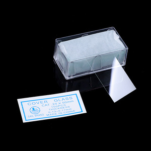 Jianjun Medical Cover Glass 24x50mm 100Pcs Thickness 0.13-0.17mm <b>Microscope</b> Slides Biological Lab Use - Product Image 1