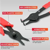 Ensemble de 11 pinces à circlips et à anneaux de retenue en acier à haute teneur en carbone, exclusivité transfrontalière, pour outils de réparation automobile