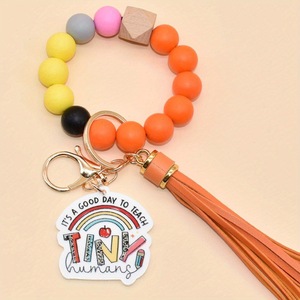 ของขวัญวัน<span class=keywords><strong>ครู</strong></span>สายรัดข้อมือซิลิโคนลูกปัดพวงกุญแจสายรัดข้อมือน่ารักแฟชั่นของขวัญบัณฑิตสำหรับ<span class=keywords><strong>ครู</strong></span>ความกตัญญู - Product Image 2