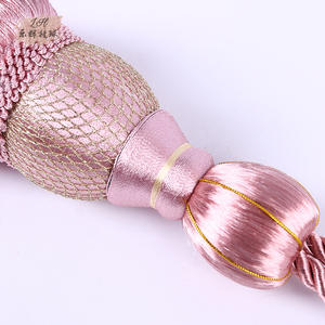 Accessori per tende di lusso per decorazioni per la casa Tiebacks in nappa per tende in macramè decorativo <span class=keywords><strong>con</strong></span> palla appesa - Product Image 3