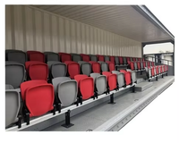 Gradins de stade portatifs et pliables en acier à 3 niveaux personnalisés pour terrains de football et spectacles