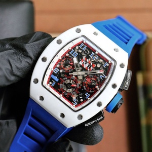 Reloj Mecánico de Alta Calidad para <span class=keywords><strong>Hombre</strong></span>, Deportivo y Casual, con Cronómetro, Esfera Blanca de Cerámica, Cristal de Zafiro, Forma Tonneau, Automático 011 - Product Image 2