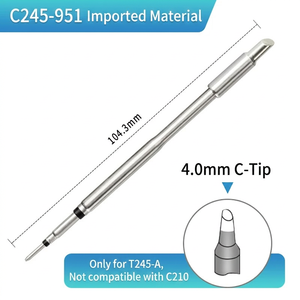 Puntas de Soldadura Serie C245 de Repuesto para Mango T245 K SK 1.8D 2.2C, Forma de Cartucho de Soldadura Integrado de Alta Precisión - Product Image 6