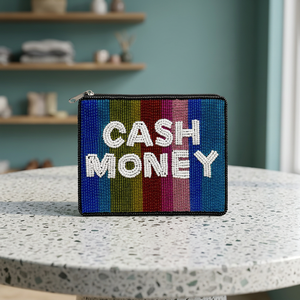 Custom Colorful Stripe Beaded <b>Coin</b> <b>Purse</b> Cash Graphic Travel Wallet Handmade Gift OEM ODM Women's 5 Inch Mini - Product Image 5