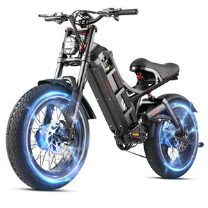 Bicicleta Eléctrica Híbrida Retro Eahora Romeo 2 52v 60ah 2500w, Bicicleta Eléctrica de Carretera y Montaña con Llantas Gruesas - Product Image 1