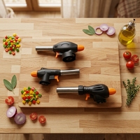 Chalumeau de cuisine rechargeable durable, directement de l'usine, pistolet à flamme, torche à jet pour chef, torche à gaz butane pour grillades et allumage de feux