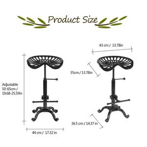Siège de <span class=keywords><strong>Tracteur</strong></span> Vintage en Fer, Tabouret Réglable, Tabouret de Bar en Fer Forgé - Product Image 3