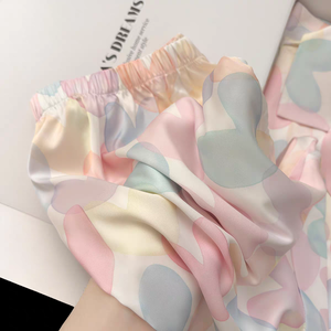 Moda su misura Girly 2 pezzi di <span class=keywords><strong>seta</strong></span> in raso <span class=keywords><strong>pigiama</strong></span> abbigliamento da notte da donna - Product Image 2