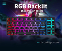 Royal Kludge RK92, clavier ergonomique sans fil, pour ordinateur portable, clavier de jeu mécanique