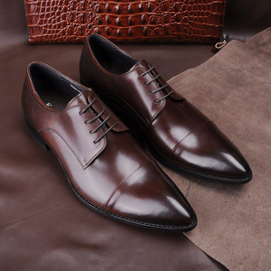 Zapatos Formales de Negocios para Hombre, Estilo Casual, Transpirables, Antideslizantes, con Punta Cuadrada, de Cuero Personalizado de Lujo Original 2026 - Product Image 1