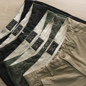 Novedad: Bermuda Casual de Verano para Hombre, Cómoda, 100% Algodón, Estilo <span class=keywords><strong>Cargo</strong></span>, Diseño Liso, Teñido Uniforme, Tela de Lana - Product Image 3