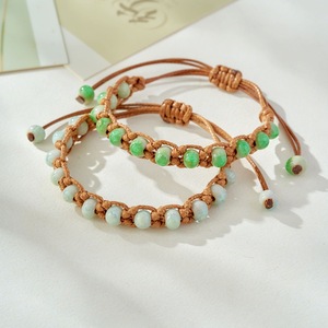 Wholesale Oriental Chinese Style Gradient Ceramic Porcelain <b>Bead</b> Handmade Braided <b>Bracelet</b> For Girls - Product Image 2