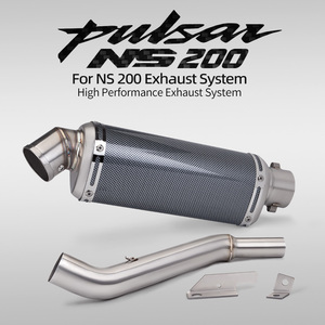 Bajaj PULSAR NS200 NS 200 knalpot sepeda motor, sistem knalpot sepeda motor Stainless Steel Mid Link pipa Muffler keluar kondisi baru - Product Image 2