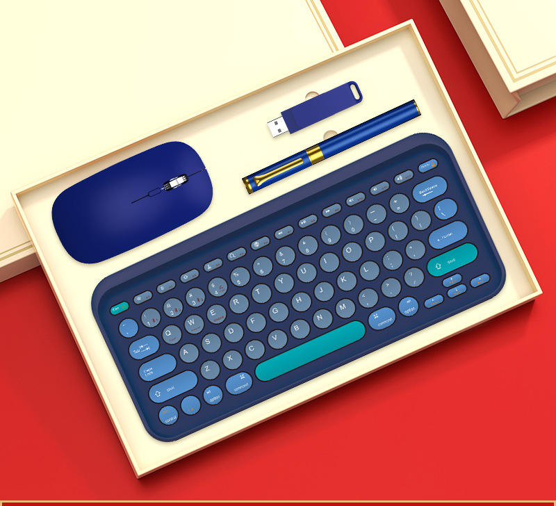 Keyboard + mouse + mouse pad + USB flash drive