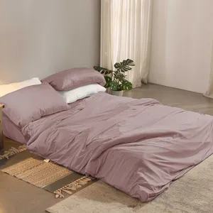 Conjunto de lençóis de cama 100% eucalipto Lyocell de alta qualidade luxuoso 3 peças