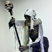 Modelo Animatrónico de Interior para Halloween Decoración de Terror con Fantasma Esqueleto y Calavera Sensor Infrarrojo para Parque Temático Aeropuerto Guardería y Escuela