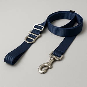 2025 New Arrival Durable Soft Solid Nylon Adjustable Luxury Dog Leash Custom Logo Set