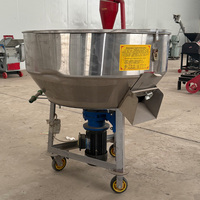 Mélangeur d'aliments mobile électrique pour usage agricole, mélangeur vertical d'aliments pour animaux en acier inoxydable avec roues pour porcs, volailles, bovins