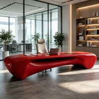 Bureau de direction contemporain en bois, design personnalisé, table de travail de haute qualité pour espace de bureau commercial